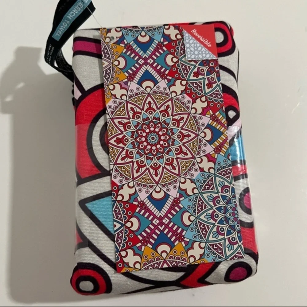 Whitley Willows Mandala Motif Packable Microfiber Travel Yoga Towel New